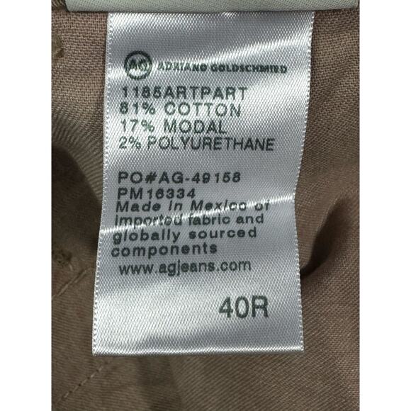 AG Adriano Goldschmied Men's The Griffin Relaxed Tan Chino Short - 40R (41x10.5) - Picture 6 of 6